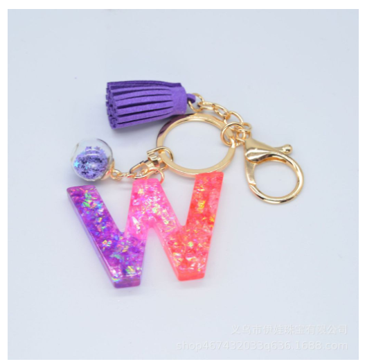 Cute Creative 26 Letter Alphabet Crystal Glitter Resin Keychain Women Tassels Keyring Car Key Holder Bag Charms Accessories W