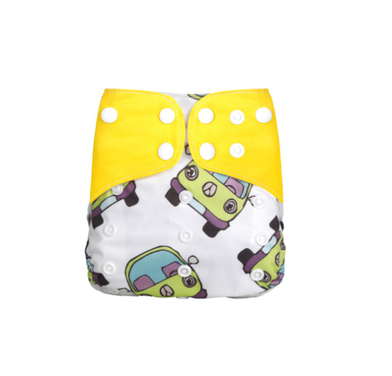 Reusable Waterproof Diaper With Single Size Print D44