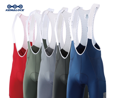 KEMALOCE Cycling Bib Shorts Men Black&Green&Grey Top Quality Gel Pad Bike Shorts With 7CM Powerband