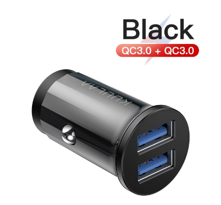 KUULAA 36w Dual USB Quick Charge 4.0 Qc PD Fast Car Charger Adaptor For Mobile Phone