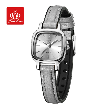 Fate Love Original Waterproof Watch For Woman Leather Strap Watch GRAY DIAL