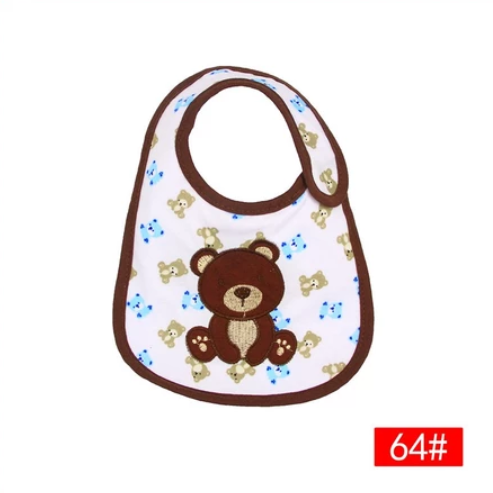 Cotton 3-Layer Cartoon Baby Bib B16