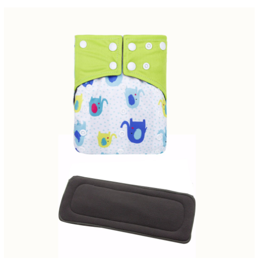 Cloth Diaper 1 Set With Bamboo Charcoal Inserts In Stocks D16