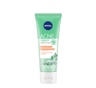 NIVEA Face Cleanser Acne Repair Daily Face Scrub to Unclog Pores, 75G