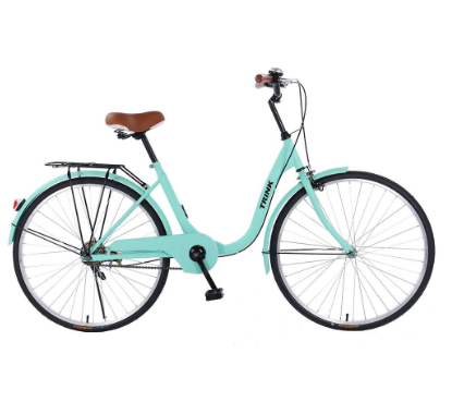 24 Inches Bicycle Light Bicycle Students Bike Carbon Steel White Material Frame Men And Women