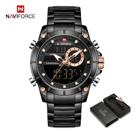 NAVIFORCE Men Watch Sport Quartz Casual Waterproof Military Analog Clock Fashion Sport Watch Men 9163 M4