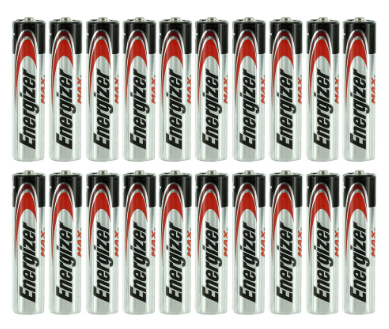 Energizer Max Alkaline AAA Batteries Pack of 20