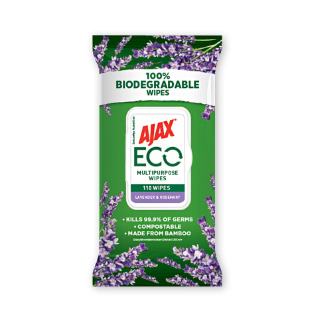Ajax Antibacterial Multipurpose Wipes Lavender 110 Wipes