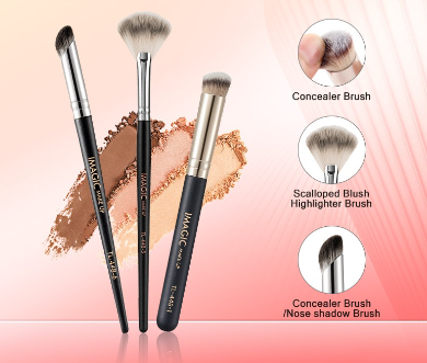 IMAGIC Facial Brush Set Soft Hair Highlight Concealer Nose Shadow Brush Makeup Tools