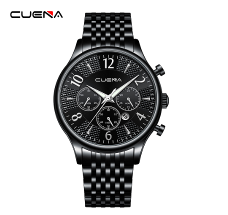 New CUENA Original Men's Watches Fashion Brand Casual Business Stainless Steel Waterproof Quartz Analog 6078 M3