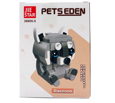 Jie Star Blocks Pets Eden Raccoon 111 pcs Building Blocks