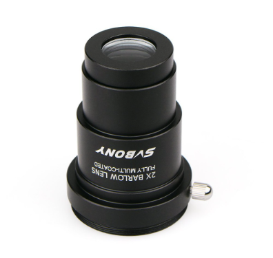Barlow Lens 2X 1.25 Inch Metal Fully Blackened With M42X0.75 Thread Camera Connect Interface For Telescope Filters