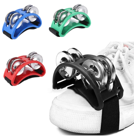 Elliptical Drum Companion Hand Foot Jingle Drum Children Musical Educational Tambourine Percussion Instruments For KTV Party