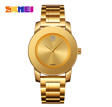 Skmei 2176 Watch for Men Fashionable Business Men's Quartz Waterproof GOLD