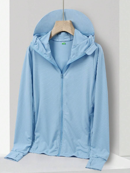 YOMEGO Long Sleeve Sun Protective Shirt Quick Dry Full Zip Hoodie Jacket For Women Or Girls, Good For Outdoor Hiking Sport Jogging Running Performance In Spring And Summer, Lightweight Breathable Spor