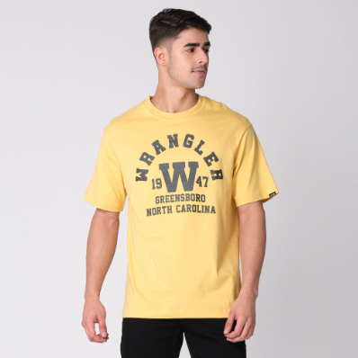 Wrangler Men's Graphic Logo T-Shirt in Ochre Color