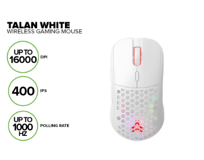 Easy PC  RAKK Talan Wireless Gaming Mouse with 100-16000 Max DPI, Huano Blue 20M Switch, Wired