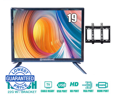 MEGASONIC M97-LED22G 19 inch Screen LED TV with Free Wall bracket LED TV 22