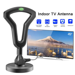 5M Indoor and Outdoor Amplified TV Antenna Signal-Reception Enhanced Digital Tv Antenna DTMB Ground Wave Antenna