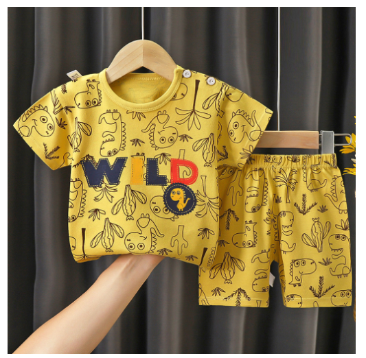 Boy Clothes Corp Terno for Kids Boys Fashion Sando Shorts Set Summer Terno For Kid Boy D8