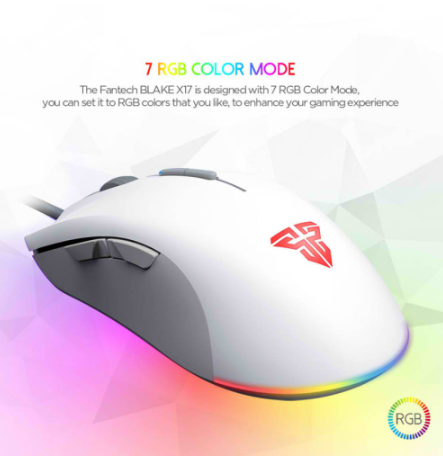 Wired Programmable Macro RGB Gaming Mouse - X17 Blale