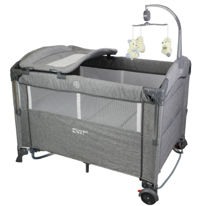 Phoenix Hub KDD-995 Baby Crib Play Yard Playpen Baby Nursery Center Infant Crib with Diaper Changer