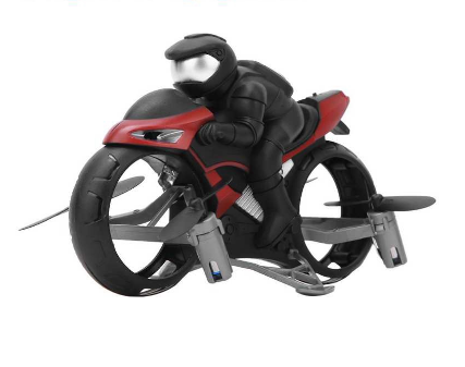 Rubikcube RC Toy 2 in 1 Stunt Motorcycle Toys Land Air Fly Moto 2.4G Remote for Kids Gift