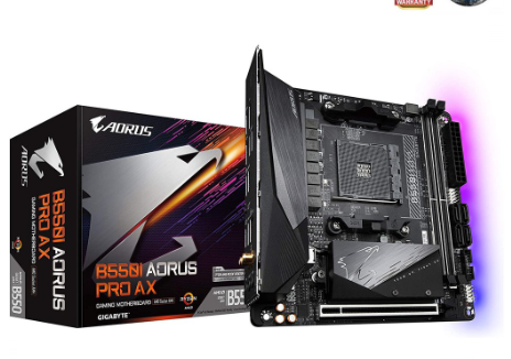 AMD RYZEN 5 3600 Processor with GIGABYTE B550I AORUS PRO AX Motherboard Bundle