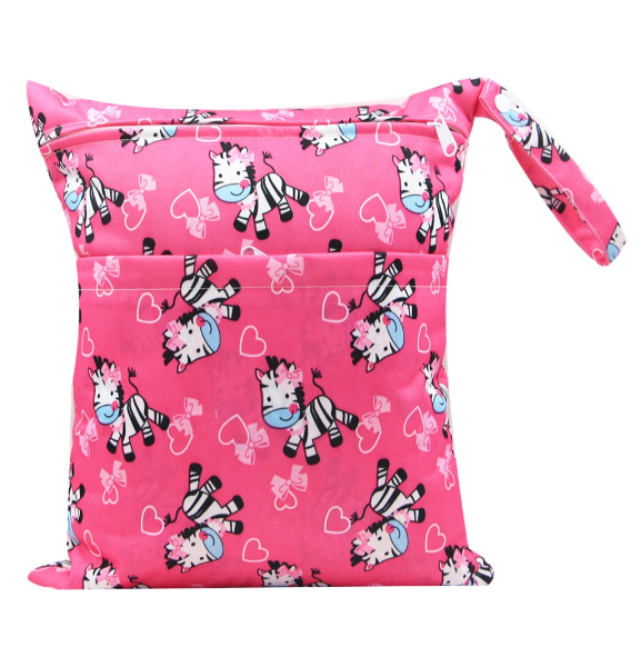 30x36cm Lager Size Diaper Wet Dry Bags Double Zipper Printed Portable Waterproof Bag Storage Bag Swimwear Bag C20