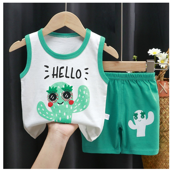 0-5yrs Baby Kids Sando Terno for Boy Girl Sando with Shorts D4