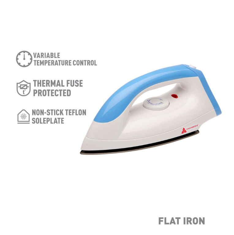 Hanabishi Dry Flat Iron HI86 Light weight Non-stick Teflon Sole Plate