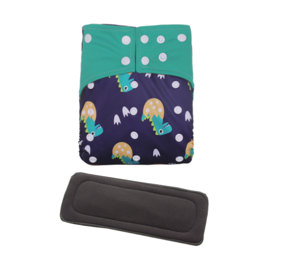 Cloth Diaper 1 Set With Bamboo Charcoal Inserts In Stocks D25