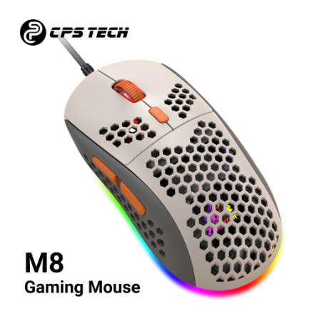 CPSTECH M8 Wired Gaming Mouse 12000 Dpi 16 Rgb Backlit Ultralight With Programmable Driver
