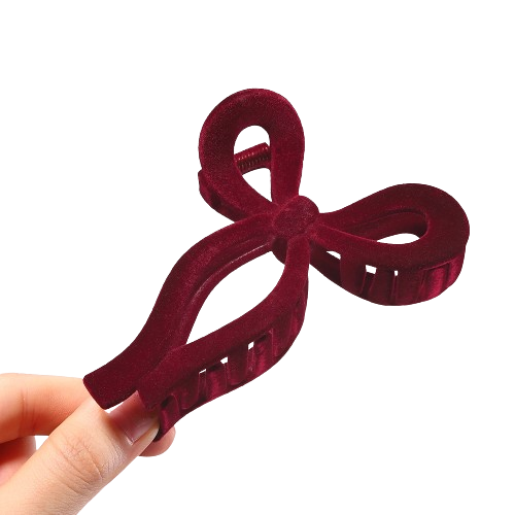 O.TWO.O Red Flocked Hairpins In Two Styles