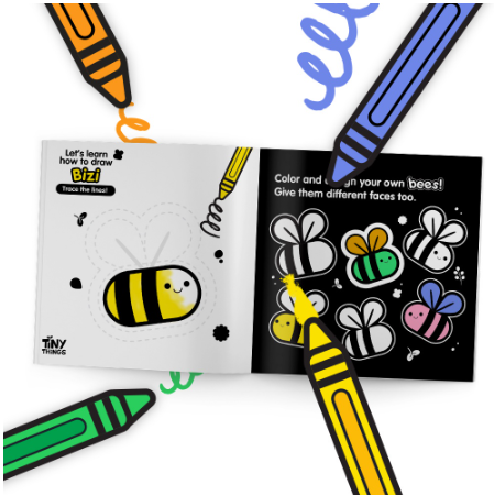 Tiny Things Coloring & Activity Book with Bizi The Busy Bee