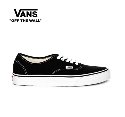 Vans Authentic Black Canvas Sneakers For Unisex