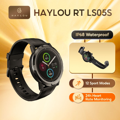 Haylou Rt Ls05s Smart Watch Ip68 Waterproof Heart Rate Sleep Monitoring 1.28 Tft Touch Screen