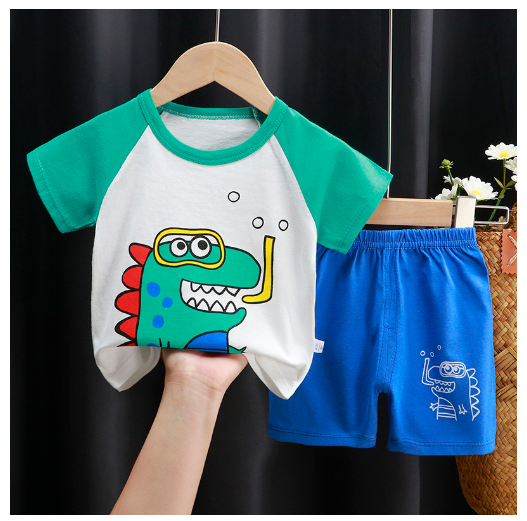 0-4Y For Boys Baby & Kids Sleeveless Shorts Set Pure Cotton Sando For Summer Kids D17