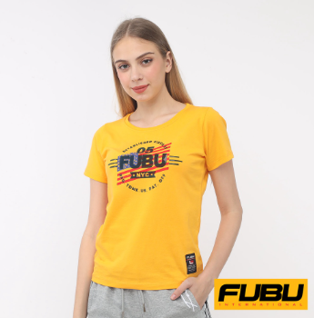 Fubu Girls Round Neck Jersey Knits Short Sleeves QGT01-0490 Citrus