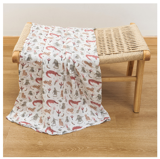 Happyflute Muslin Blanket 70 Bamboo Plus 30 Cotton Baby Swaddle Soft Newborn Bath Towel Baby Wrap Sleepsack Stroller Cover 120x110CM S6