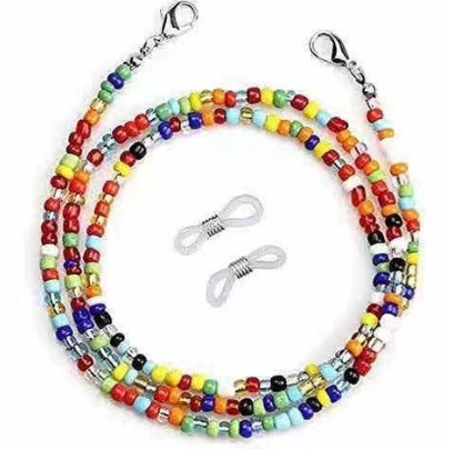MS Colorful Beads Mask Strap Lanyard Face Mask Lanyard Mask Glasses Holder