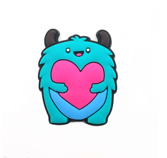 Cute Heart Crocs Charms Mike Wazowski Jibbits Charm Pin Monster University Jibits Crocks for Women Shoes Accessories M7