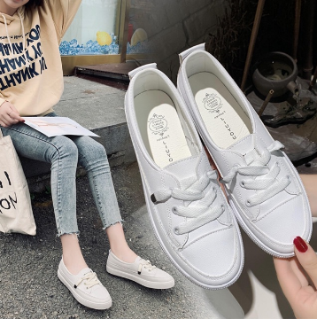 #3103 New flat casual student white shoes