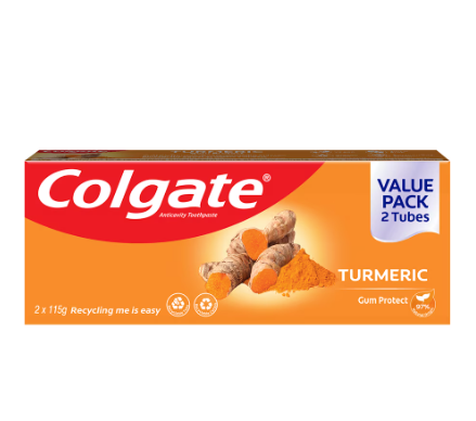 Colgate Naturals Turmeric Gum Protect Toothpaste Twin Pack 115g