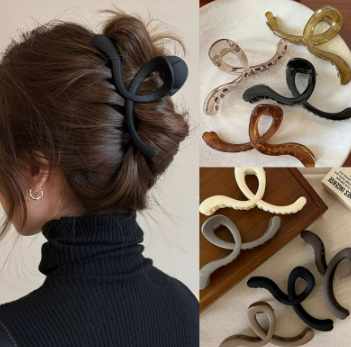 Acrylic Design Wave Lines Matte Large Hair Clip Grips Hair Clamp Headwear Hair Accessory for Women Girls