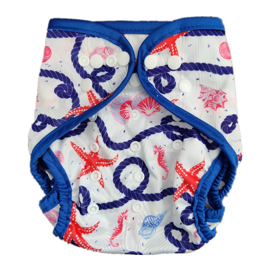 Waterproof Reusable Printed One Size Cloth Diaper Cover D4