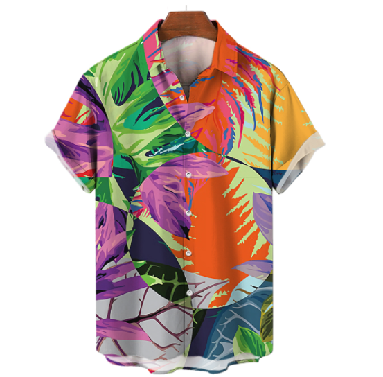 Summer Soft Breathable Hawaiian Shirts For Men Fashion Casual Beach Party Short Sleeve Hawaii Shirt Clothing