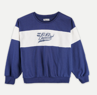 RRJ Ladies Basic Jacket Boxy Fitting Long sleeve Sweatshirt for Women Trendy Fashion 123464 (Navy)