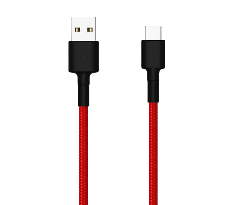 Xiaomi Mi Braided USB Type-C Cable Red| 1 Meter Cable Length