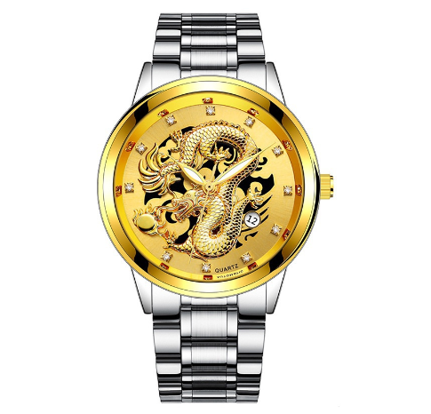 Binbond Original Luxury Gold Luminous Fashion Luxury Waterproof Men's Watch Quartz Stainless Steel Wrist Watch M05